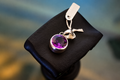 Amethyst Round Bezel Pendant
