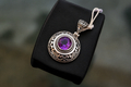 Circular Amethyst Medallion Pendant