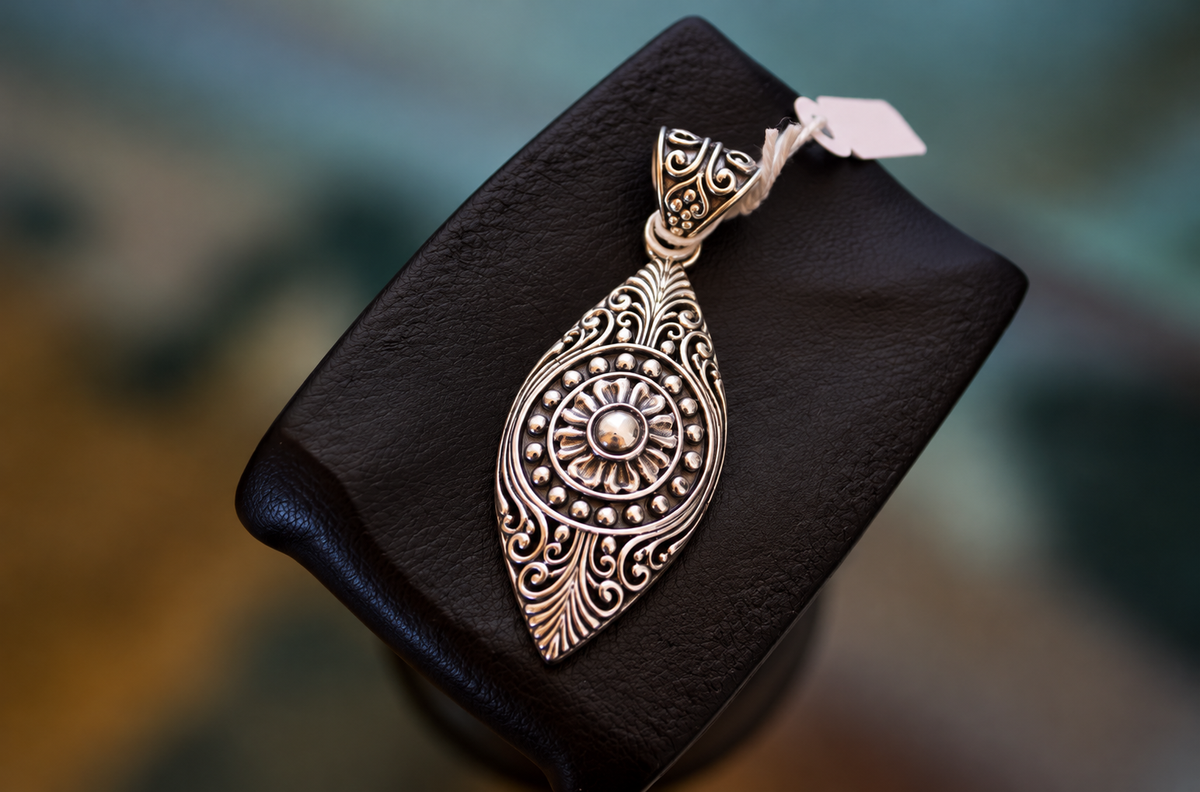 Bali Ornate Filigree Statement Pendant