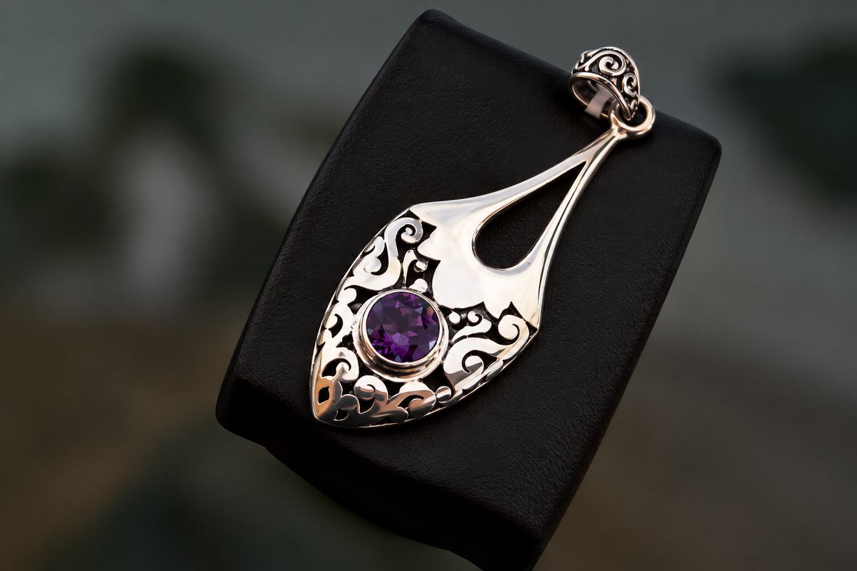 Openwork Amethyst Pendant