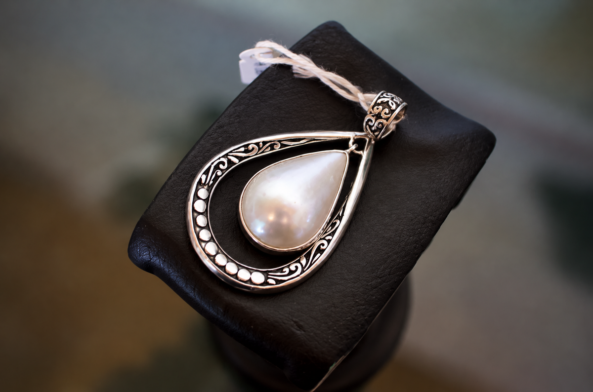 The Lovina Orbital Pearl Statement Pendant