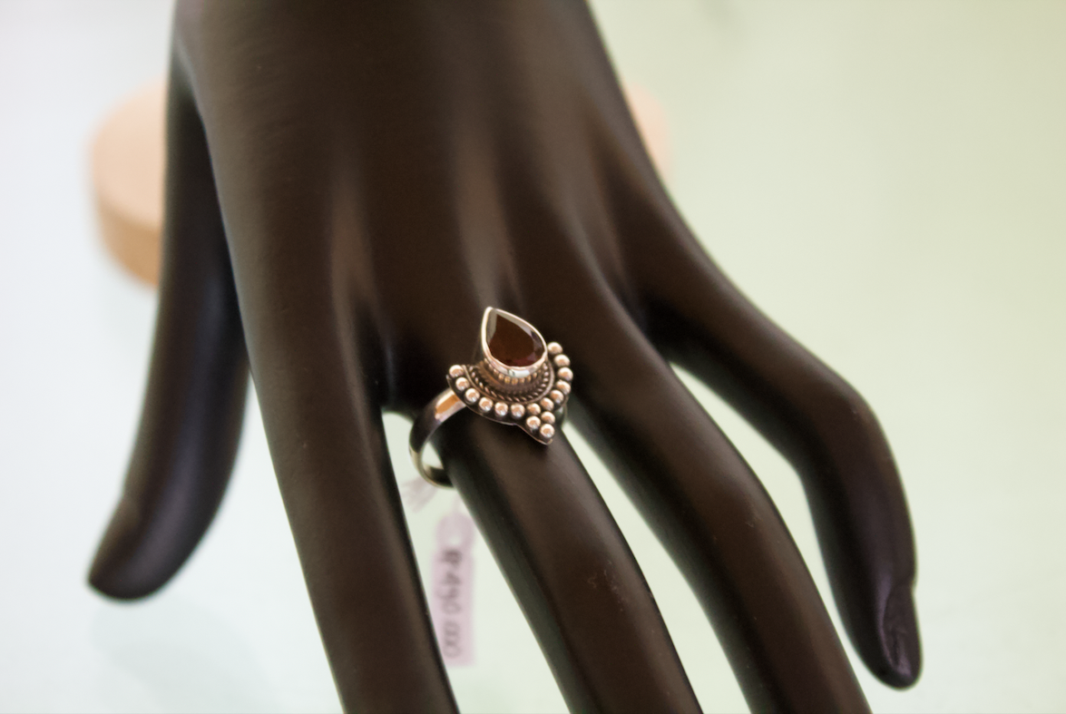 Tudor Ring with Garnet