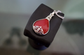 Crimson Shell Filigree Pendant
