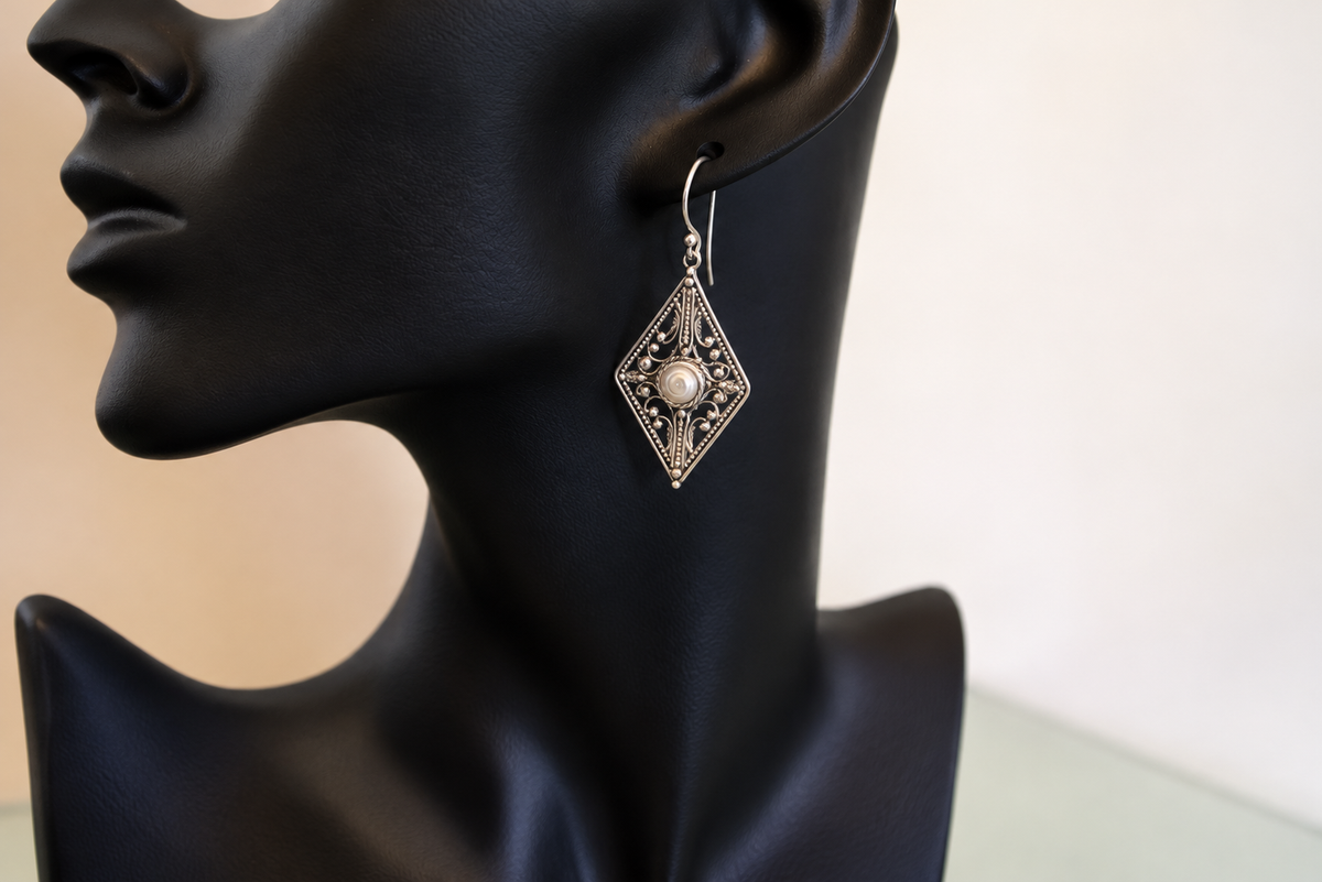 Gianyar Rhombus Shiva Eye Earrings