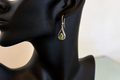 Ribbon Peridot Drop Earrings